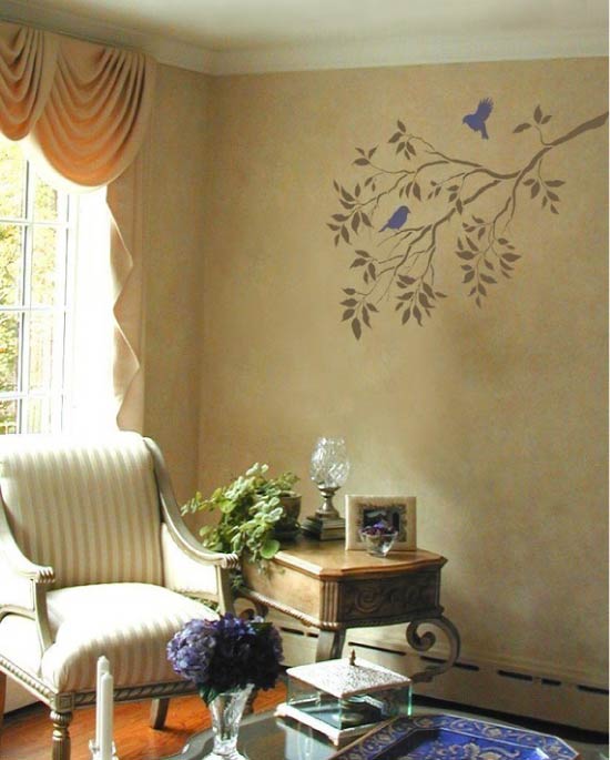 Plantilla de dibujo en la pared.
