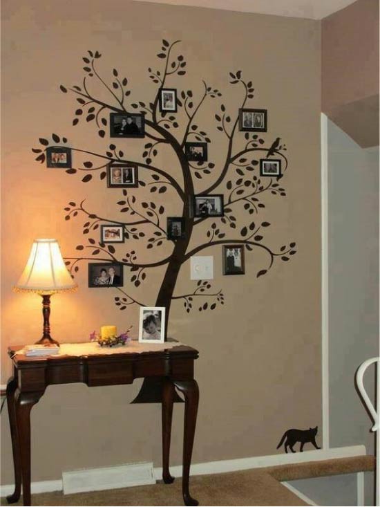 Pared pintada a mano