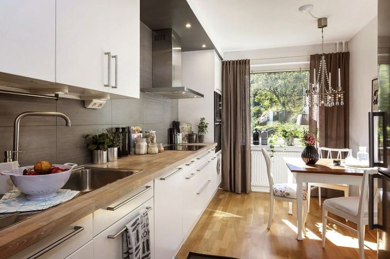 Cozinha com layout linear