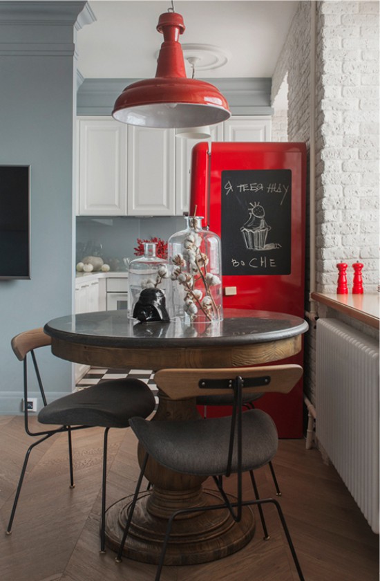 Refrigerador Smeg Rojo