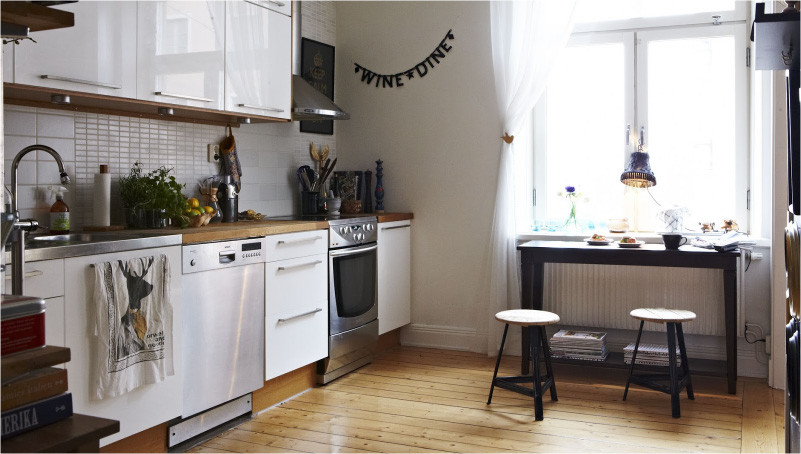Cocina de estilo escandinavo.