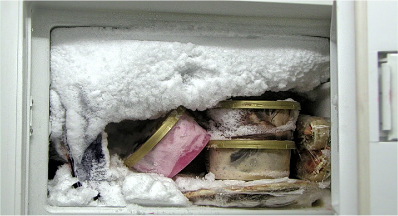 Lumikerros pakastimessa