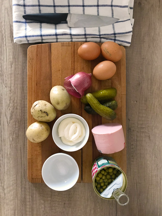 Ingredients per a Olivier