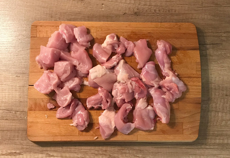 Kyllingbryst og hofter for Pilaf