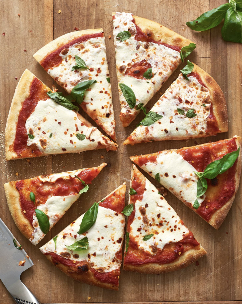 Vágott pizza margherita